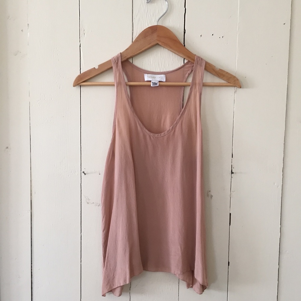 100% silk tank, Tamara Catz Blush - Nude, Small